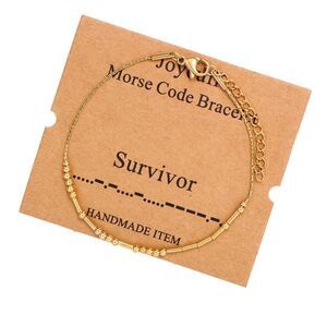 NWT Wool + Pepper Co. Morse Code Bracelet- Survivor